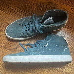 Van’s blue leather high top shoe